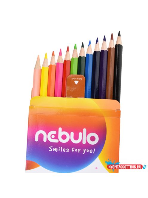 Színes ceruza készlet, Nebulo 12 különféle szín