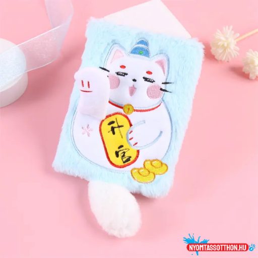 Szerencsehozó cica jegyzetfüzet dobozban