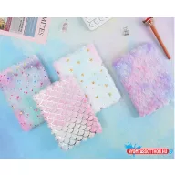 Csillogós, szőrös notesz