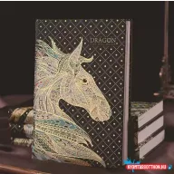 Keményfedeles aranyozott stílusú notesz (B6)