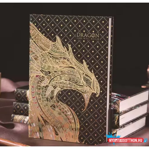 Keményfedeles aranyozott stílusú notesz (B6)