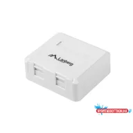   Lanberg OK1-0002-W 2 portos falon kívüli üres doboz modul nélkül