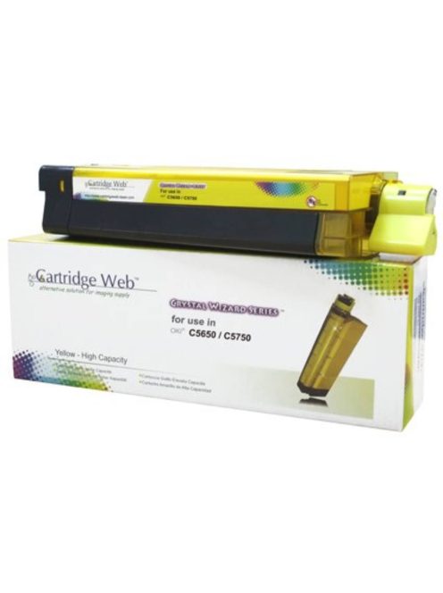 OKI C5650/C5750 toner Yellow 2000 oldal (utángyártott, magas minőségű)CartridgeWeb