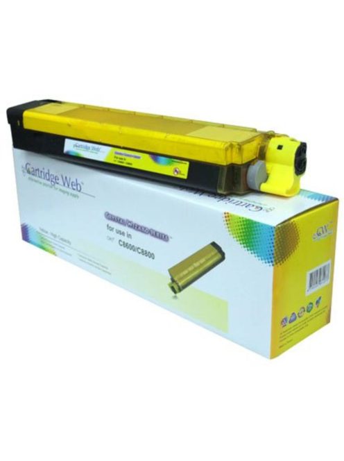 OKI C8600/C8800 toner Yellow 6000 oldal (utángyártott, magas minőségű) CartridgeWeb