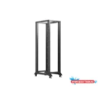 Lanberg OR01-6042-B 19" 42U SZÉL:600mm MÉLY:1000mm MAG:2118mm lapraszerelt fekete rack keret