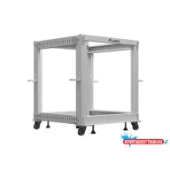   Lanberg OR01-6112-S 19" 12U SZÉL:600mm MÉLY:600-1100mm MAG:711mm lapraszerelt szürke állítható rack keret