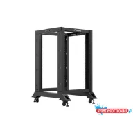   Lanberg OR01-6818-B 19" 18U SZÉL:600mm MÉLY:800mm MAG:981mm lapraszerelt fekete rack keret