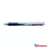   Golyóstoll átlátszó test, Zebra Clip on Slim 4C 4 színû