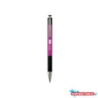   Golyóstoll 0,7mm, metál pink test, Zebra F301A, írásszín kék