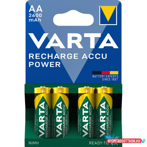 Elem tölthető akku AA ceruza 2600 mAH Power 4 db/csomag, Varta