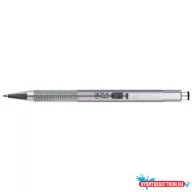   Golyóstoll 0,7mm, metál ezüst test, Zebra F301A, írásszín kék