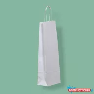 Sodrottfüles papír italtáska 140x80x390mm fehér