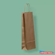 Sodrottfüles papír italtáska 140x80x390mm barna