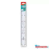 Vonalzó 30 cm, kétoldalt skálázott, fogantyús Keyroad