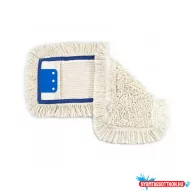   Felmosó mop pamut 40 cm műanyag füles 3 lyukú és zsebes fehér NZE046-3WP