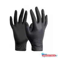   Gumikesztyű nitril púdermentes M 100 db/doboz Maxter fekete