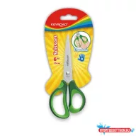   Olló, 15 cm, hegyes, 1 db/bliszter, Keyroad Soft Grip, vegyes színek