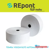   Hőpapír 58mm széles, 450fm  hosszú, cséve 25mm, BPA mentes nyomatlan, TOMRA visszaváltó gépehez Bluering®