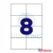 Etikett címke, 99,1x67,7mm, 100 lap, 8 címke/lap Bluering