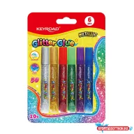   Ragasztó folyékony dekorációs , glitteres, Keyroad, 6 x 10 g
