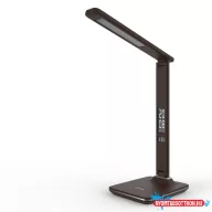   Asztali LED lámpa, Nathan, kijelzős, 6W, 5000K, AVIDE, barna