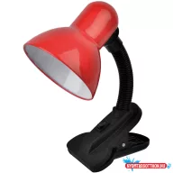 Asztali lámpa, Basic csiptethető, max. 60W, AVIDE, piros