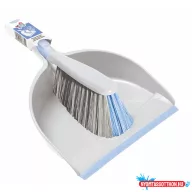 Szemeteslapát műanyag gumi éllel + kefe York_062070