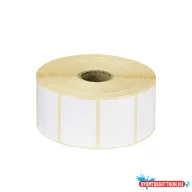   Etikett címke thermo, 38x43mm, tekercses, 1000 címke/tekercs fehér
