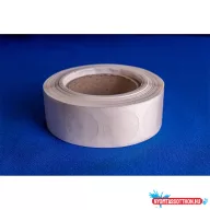   Etikett címke, 20mm, körcímke tekercses, PP 1000 db/tekercs átlátszó