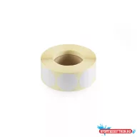  Etikett címke, 30mm, körcímke tekercses, PP 1000 db/tekercs átlátszó