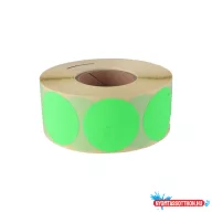  Etikett címke, 38mm, körcímke tekercses, akció felírattal 1000 címke/tekercs zöld
