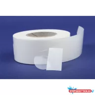   Etikett címke, 40mm, körcímke tekercses, PP 1000 db/tekercs átlátszó