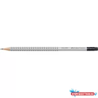   Grafitceruza B,radíros háromszögletű GRIP 2001 Faber-Castell ezüst test