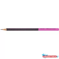   Grafitceruza HB,kéttónusú háromszögletű GRIP 2001 Faber-Castell fekete/rózsaszín test
