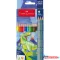 Színes ceruza készlet hatszögletű DINOSZAURUSZ + matrica Faber-Castell 10+3klf. szín