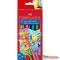 Színes ceruza készlet hatszögletű akvarell + ecset Faber-Castell 12klf. szín