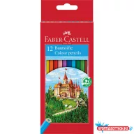   Színes ceruza készlet hatszögletű kastélyos Faber-Castell 12klf. szín