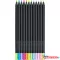 Színes ceruza készlet háromszögletű BLACK EDITION Faber-Castell neon+pasztell fekete test 12klf. s