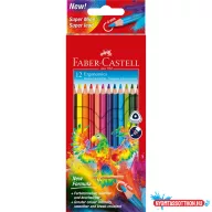   Színes ceruza készlet háromszögletű papagáj Faber-Castell  12klf. szín