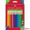 Színes ceruza készlet háromszögletű + hegyező Jumbo Junior Faber-Castell  30klf. szín