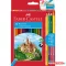 Színes ceruza készlet bicolor hatszögletű +grafit +hegyező Faber-Castell 36db+3+1klf. szín