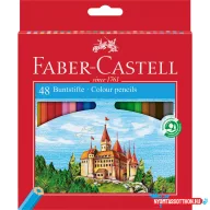   Színes ceruza készlet hatszögletű kastélyos  Faber-Castell 48klf. szín