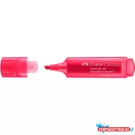   Szövegkiemelő 1-5mm vágott hegyű Faber-Castell 46 fluoreszkáló piros
