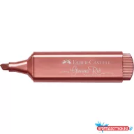   Szövegkiemelő 1-5mm vágott hegyű Faber-Castell 46 metál piros