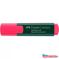   Szövegkiemelő 1-5mm vágott hegyű Faber-Castell 48 fluoreszkáló piros