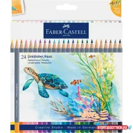   Színes ceruza készlet, akvarell hatszögletű GOLDFABER AQUA Víz alatti kincsek Faber-Castell 24klf.