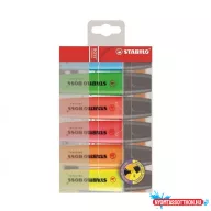   Szövegkiemelõ 2-5mm, vágott hegyû, STABILO Boss original, 6 különféle  szín