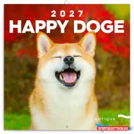   Falinaptár képes lemeznaptár 300x300mm, Happy Doge Realsystem 2027.
