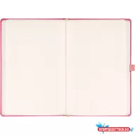   Klasszikus notesz Vivella borítással Pink, pontozott, 13x21cm, Presco