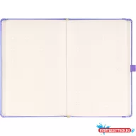   Klasszikus notesz Vivella borítással Lila, pontozott, 13x21cm, Presco